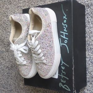 Betsey Johnson Sidny Rhinestone Sneaker size 5.5 women's